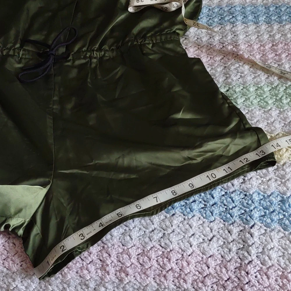 Hunter X Target Medium Olive Green Satin Romper